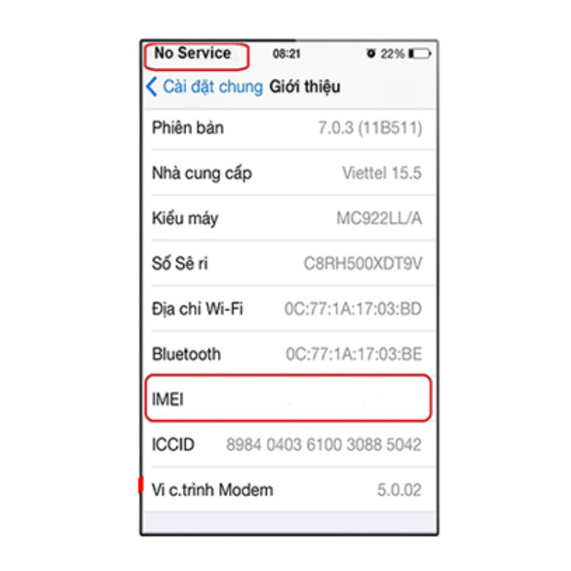 Imei iPhone 7